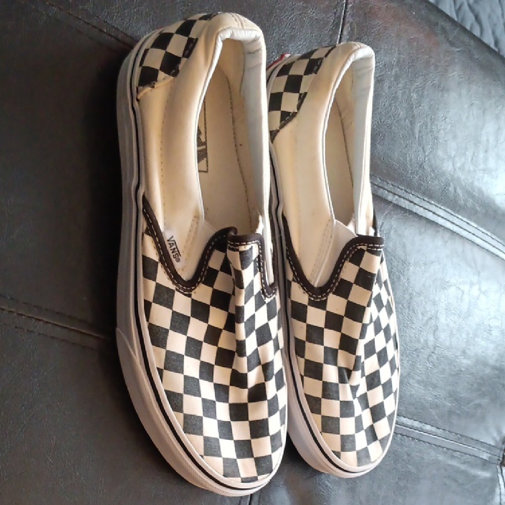 Vans Black and White Checkered Flats